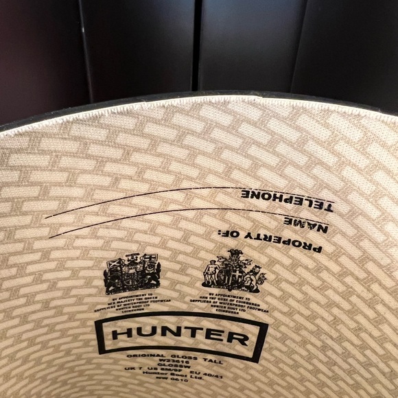 Hunter Rainboots original gloss Black size 9. EUC. Tall. - Picture 4 of 6